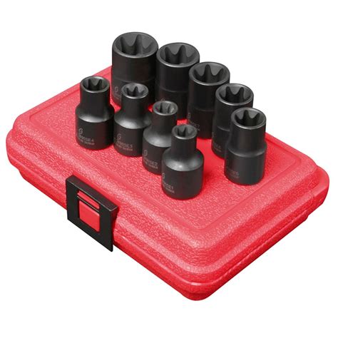 1/2 Drive 9 Piece External Torx Impact Socket Set | Sunex International | 2690s