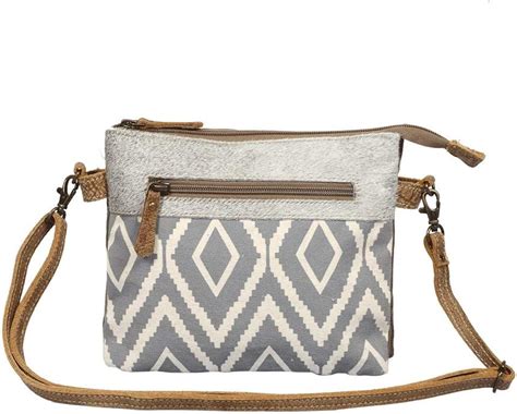 Myra Bag womens Blaze Upcycled Canvas & Leather Crossbody Bag S-1331: Handbags: Amazon.com