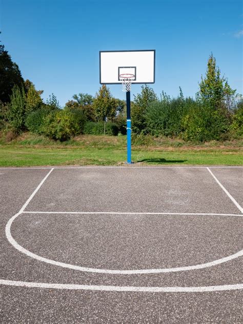 Outdoor Basketball Court at City, Street Basketball Stock Image - Image ...