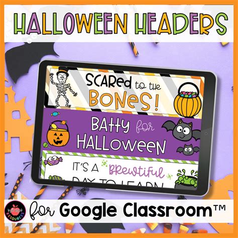 Spooky Halloween Headers & Banners for Google Classroom™ | Header banner, Halloween banner, Banner