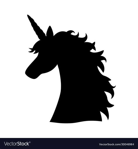 Unicorn head silhouette inspirational design Vector Image