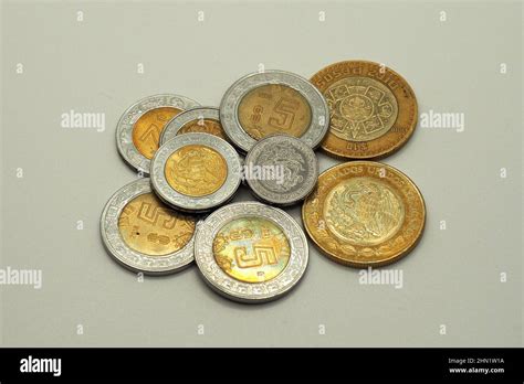 coins, Mexican peso $ (MXN), Mexico, North America Stock Photo - Alamy