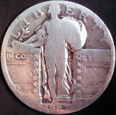 1927 D Standing Liberty Quarter - 90% Silver Coin - Low Mintage