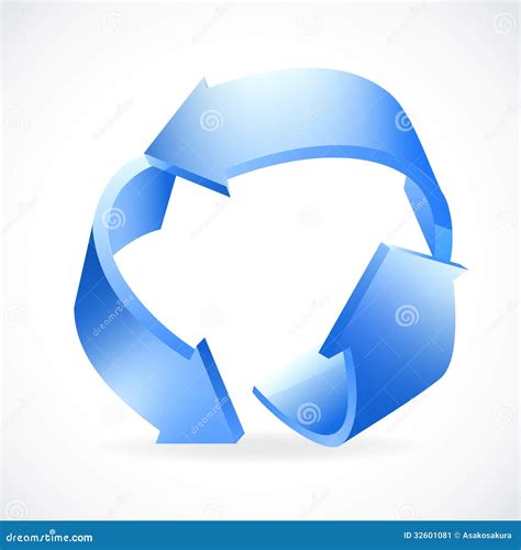 Recycle Logo blue stock vector. Illustration of element - 32601081