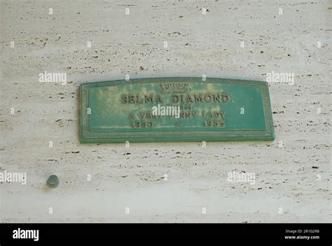 Los Angeles, California, USA 12th May 2023 Actress Selma Diamond Grave in Courts of the Book at ...