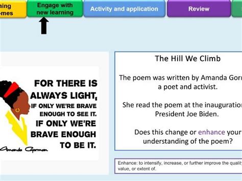 Amanda Gorman - The Hill We Climb - Inauguration Poem | Teaching Resources