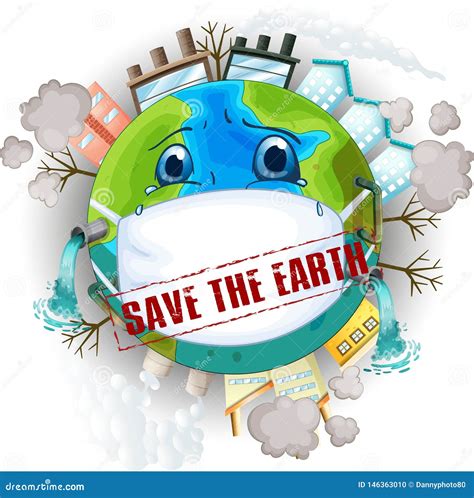 Save the earth logo stock vector. Illustration of vector - 146363010