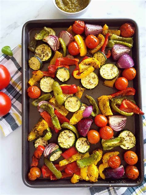 Easy Roasted Mediterranean Vegetables Recipe | Deporecipe.co