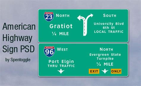 American Highway Sign PSD by spentoggle on DeviantArt