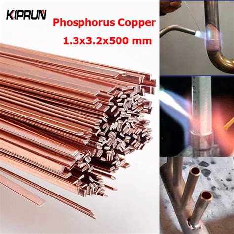 KIPRUN 10/20/50PC 1.3x3.2x500mm Brass Welding Rod Phosphorus Copper ...