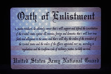 Oath of Enlistment Personalized Military Sign on Brushed Metal | 13 ...