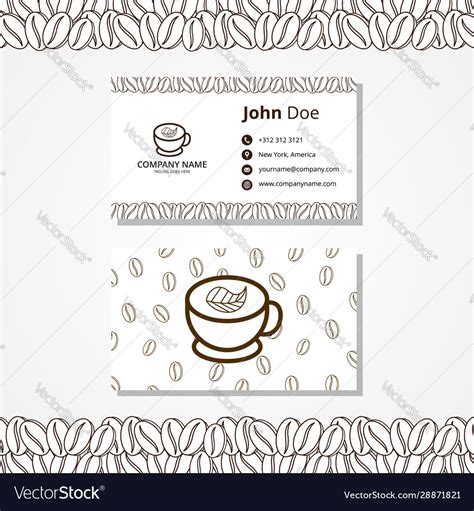 Coffee shop business cards templates Royalty Free Vector