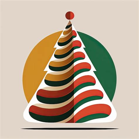 Dibujo vectorial simple de un árbol de navidad decorado icono ...