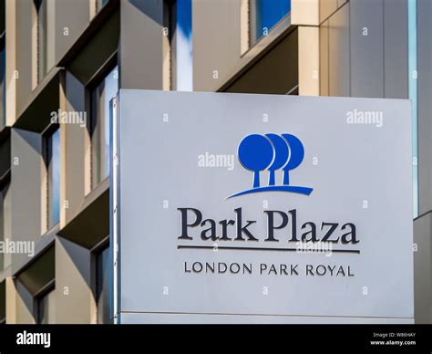 Park Plaza London Park Royal. Signs outside the London Park Plaza hotel in the Park Royal area ...