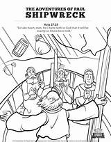 Acts 27 Shipwreck Sunday School Coloring Pages  Clover Media sketch template