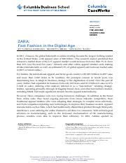 ZARA Fast Fashion in the Digital Age.pdf - ID#190401 PUBLISHED ON ...