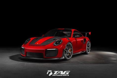 Red Porsche 911 Gets a Distinct Look with Carbon Fiber Accents — CARiD ...