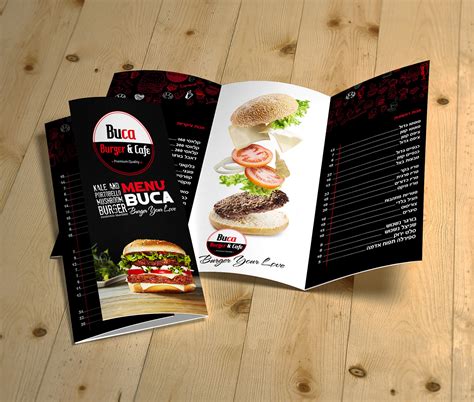 Buca Burger Menu on Behance