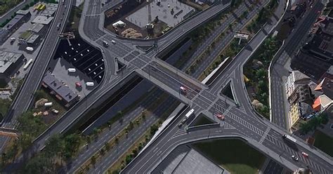 Compact urban interchange on Cities Skylines | City skyline, City skylines game, City