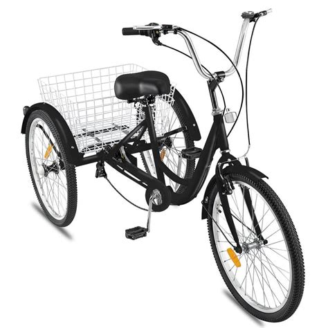 VEVOR Adult Tricycle Speed Cruise Bike 20 Tricycle Adult Bike With ...