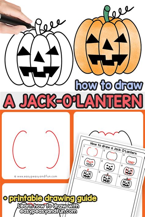 How to Draw a Jack O'Lantern - Easy Peasy and Fun