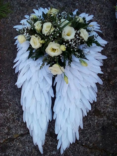 Angel wings, .handmade for a funeral | Funeral floral, Funeral flower arrangements, Funeral ...