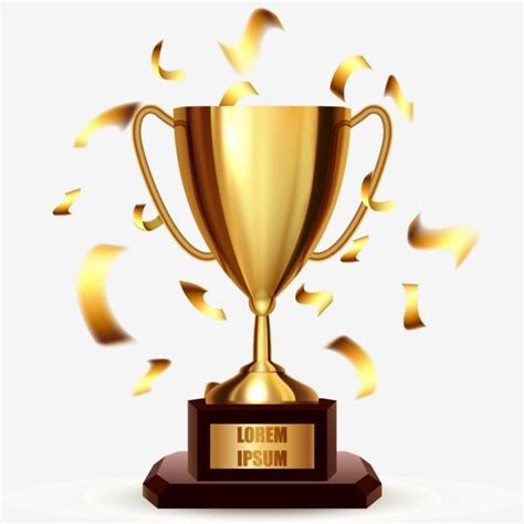 Realistic Trophy Gold Cup, Award Clipart, Realistic, Trophy PNG and ...