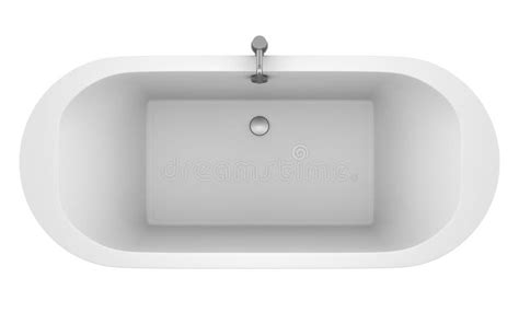 Top View Of Modern Bathtub Isolated On White Stock Photos - Image: 26728403