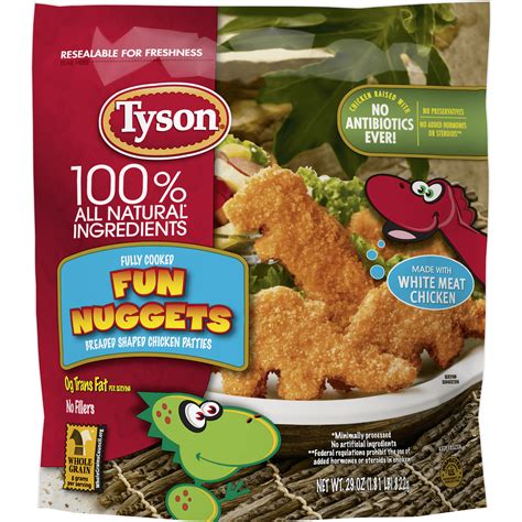 Tyson® Fully Cooked Fun Nuggets with Whole Grain Breading, 29 oz. (Frozen) - Walmart.com ...