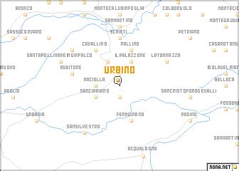 Urbino (Italy) map - nona.net