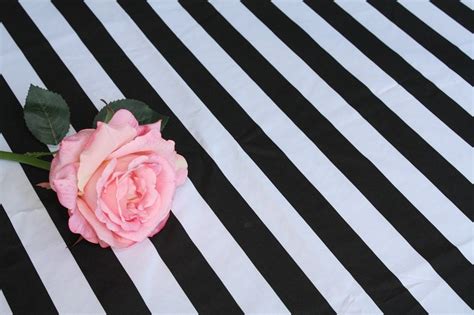 Black and White Striped Tablecloth Overlays 1 inch stripe