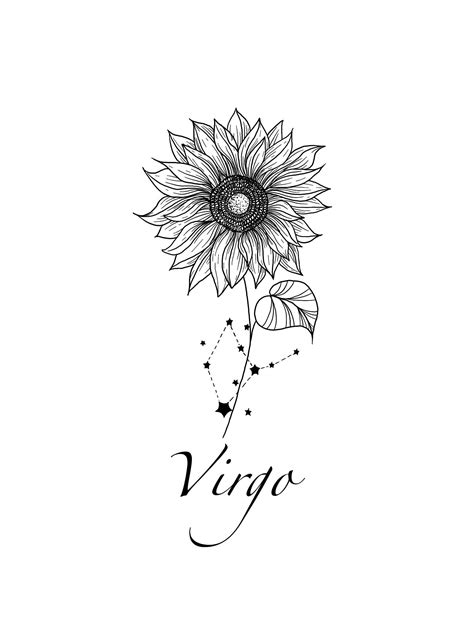 You will get 1 high-quality file with Virgo ♍️ Sunflower with ...