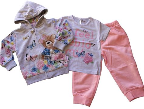 TUTA BAMBINA BIMBA BABY COMPLETO 3 PEZZI STAMPA FARFALLE TAGLIE 12/36 MESI | Tuta, Completo ...