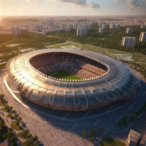 Premium AI Image | Beautiful aerial view of stadium background wallpaper