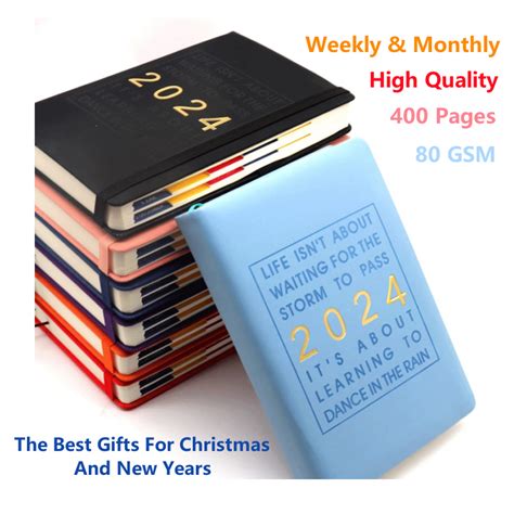 High Quality 2024 Weekly Monthly Planner A5 Notebook 80 GSM Paper Hard ...