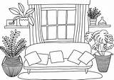 Living Room Coloring Page Of Table Sketch sketch template