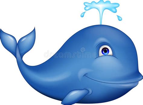 Blue whale cartoon stock vector. Illustration of element - 27330857 ...