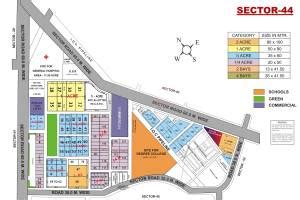 Sector 44 Map Gurgaon | Sector 44 Plot Map | Sector 44 Gurgaon Plot MAP - Gurgaon Property Dealer