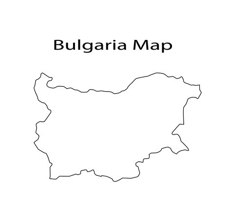 Bulgaria Map Outline Vector Illustration in White Background 11661623 ...