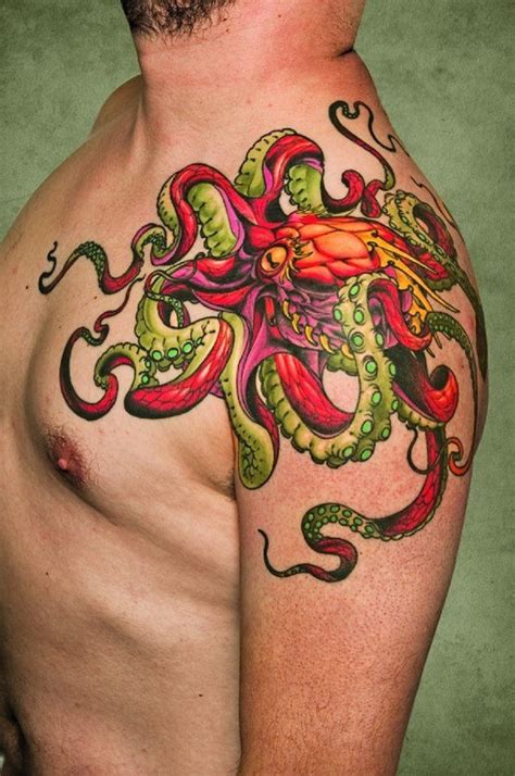 51 Kraken Attractive Shoulder Tattoos