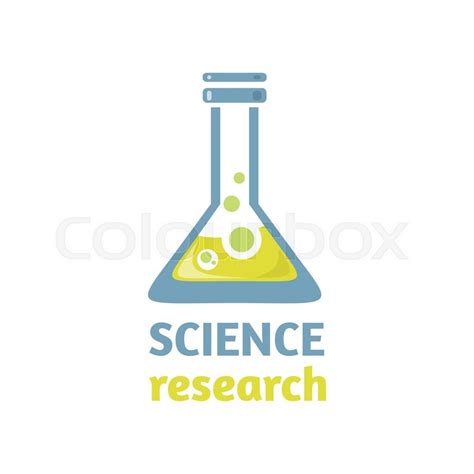 Science research logo design flat. Science and research, science experiment, science lab ...