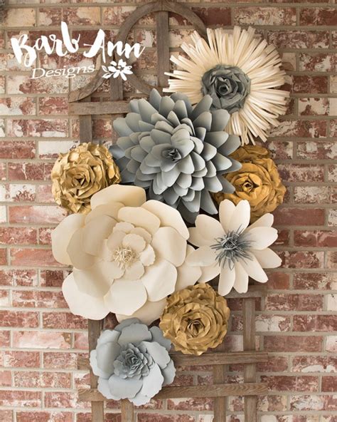 Large Paper Flower Wall Decor for Nursery Weddings Bridal