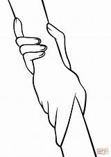 Disegno Di Mani Che Si Aiutano Da Colorare  Disegni E sketch template