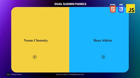 Dual Sliding Panels using HTML CSS and JavaScript » Coding Torque