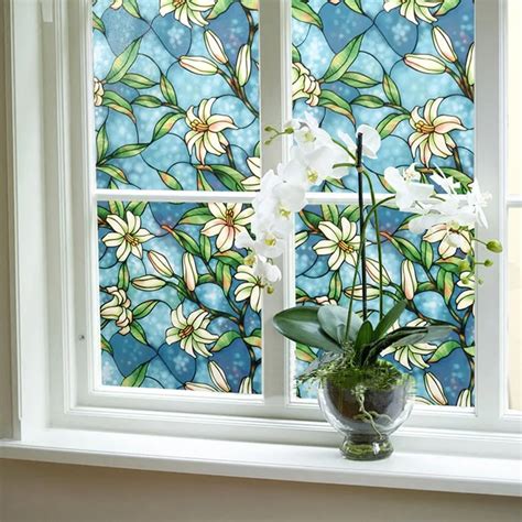 Privacy Window Film Decorative Stained Glass Window Film Stained Glass ...