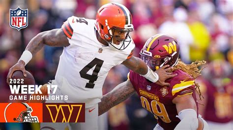 Cleveland Browns vs. Washington Commanders | 2022 Week 17 Game Highlights - YouTube