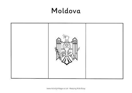 Moldova Flag Colouring Page