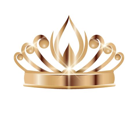 Gold crown isolated on white backgrounds. Realistic vintage royal crown for king or queen ...