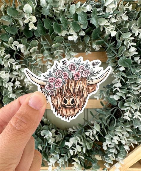 Highland Cow Sticker - Etsy