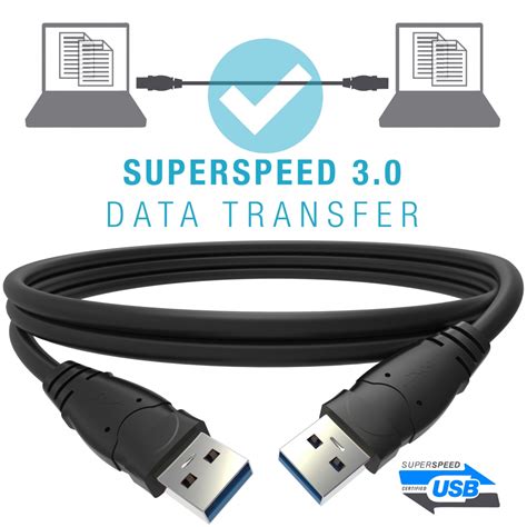 Shop New USB 3.0 - USB Cable - SuperSpeed A Male to A Male (8 Feet) | Mediabridge Products